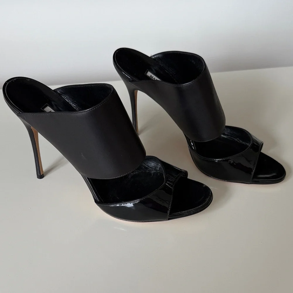 NEW w/Tags Manolo Blahnik Elegant Black Women's Heels Size 41EU | 10US - Picture 1 of 9